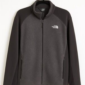 The North Face Dark Gray and Black Fleece Jacket